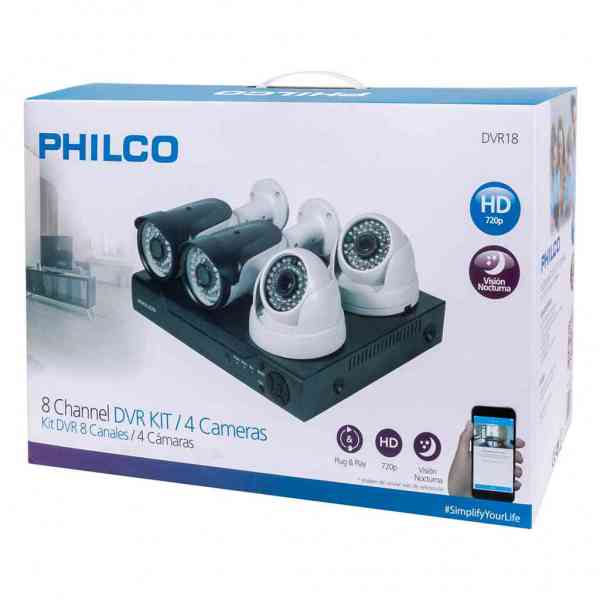 Kit DVR18 Cámaras PHILCO