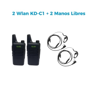 2 Radio portatil Wln KD-C1 + 2 Manos Libres