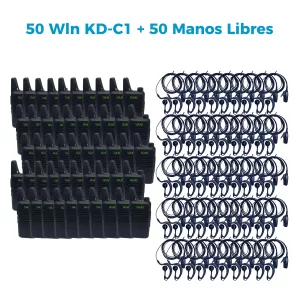 50 Radio portatil Wln KD-C1 + 50 Manos Libres