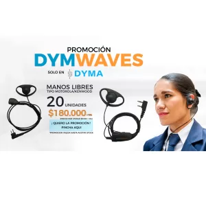Promoción 20 DymWaves Audífonos para Motorola/Kenwood Tipo D